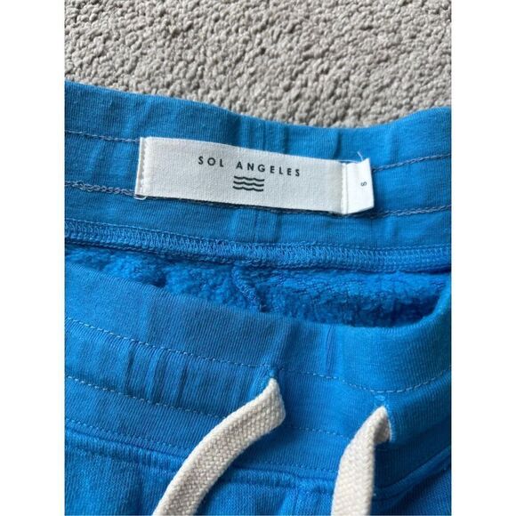Sol Angeles Essential Cut off Shorts Sweatshorts , ocean blue, small, $114 B3 - Picture 3 of 7